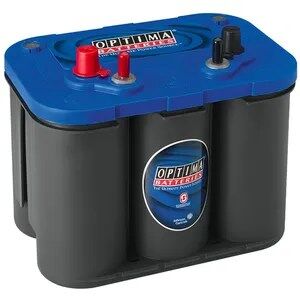 Optima Blue Top 12V 50 Ah Battery 8006 252 BT SLIM 4.2 AGM (12V/ C20 50Ah/ CCA 815A/ MCA 1000A)